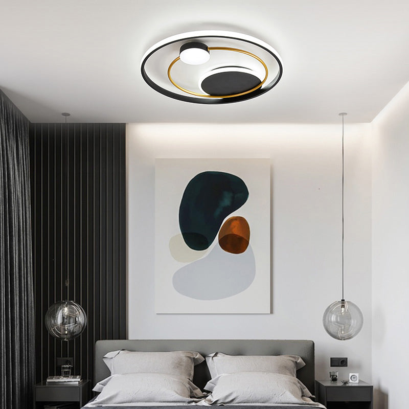 Taavita Circular Flush Mount LED Light Ceiling Fixture for Bedroom