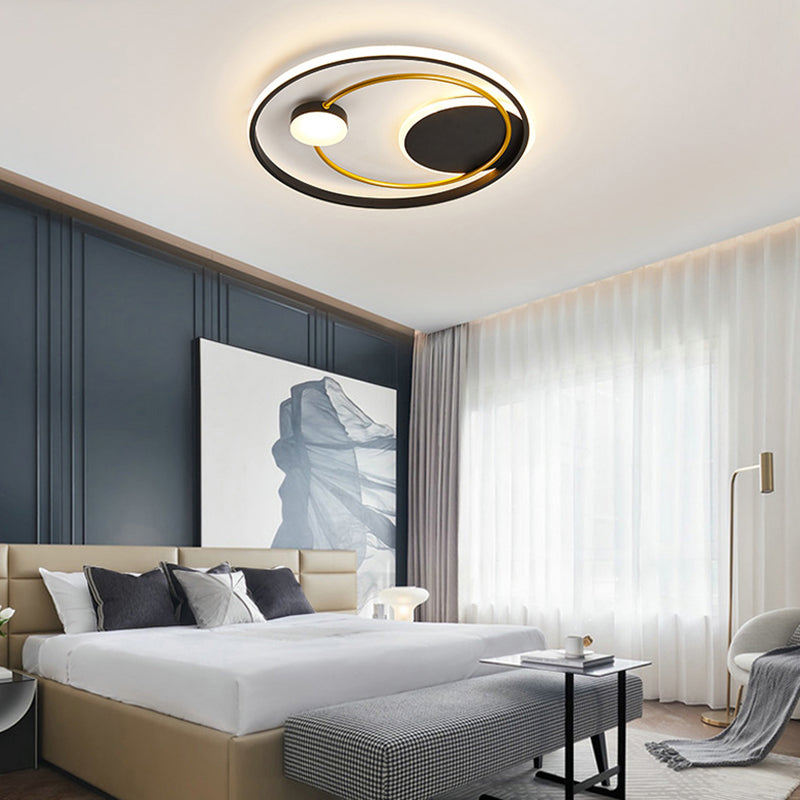 Taavita Circular Flush Mount LED Light Ceiling Fixture for Bedroom