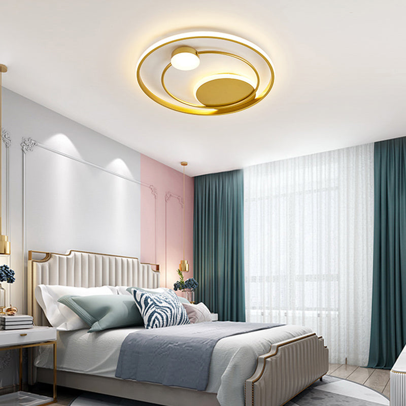Taavita Circular Flush Mount LED Light Ceiling Fixture for Bedroom