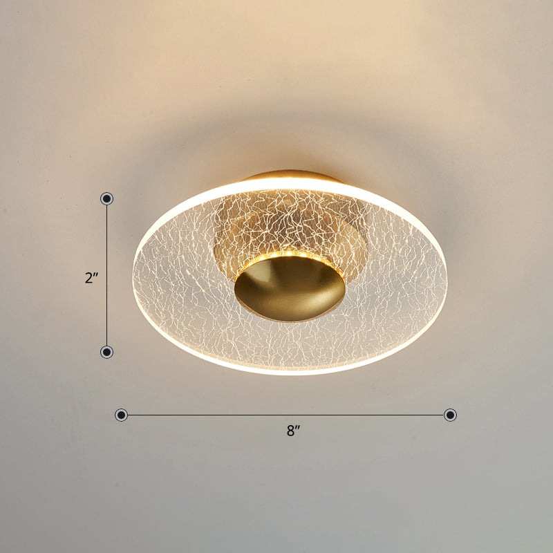 Acrylic Disc Semi Flush Mount Lamp Postmodern Clear LED Ceiling Light for Corridor Clearhalo 'Ceiling Lights' 'Close To Ceiling Lights' 'Close to ceiling' Lighting' 2424162