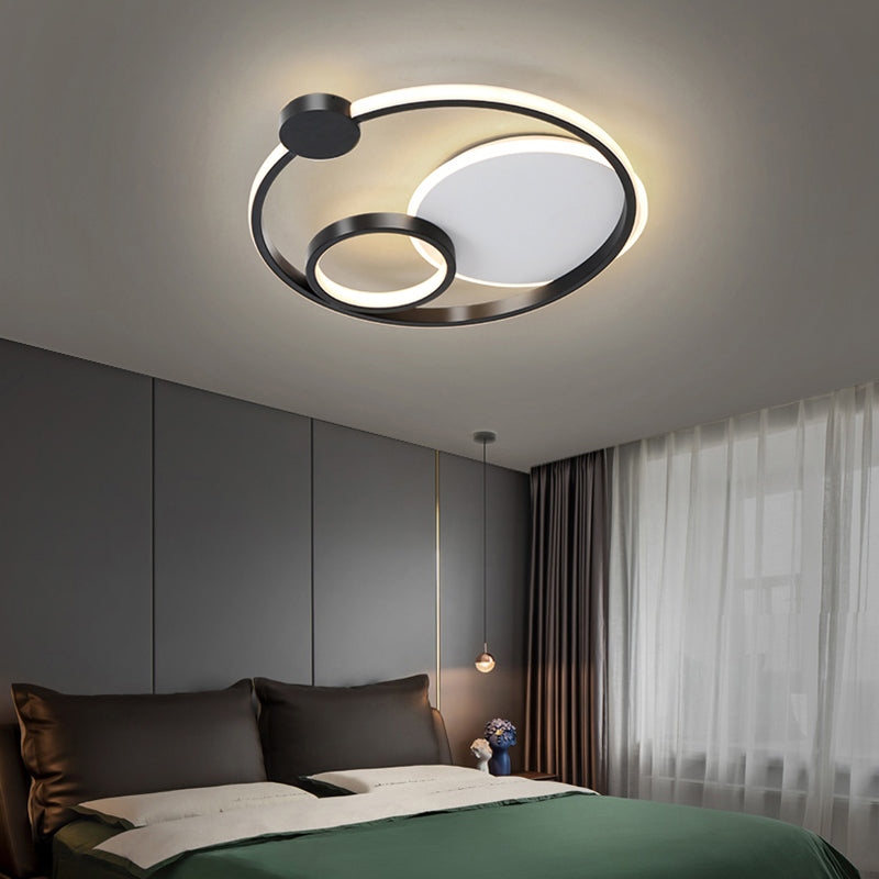 Multi-Ring Flushmount Ceiling Lamp Postmodern Metal Bedroom LED Flush Mount Lighting Gold Clearhalo 'Ceiling Lights' 'Close To Ceiling Lights' 'Close to ceiling' 'Flush mount' Lighting' 2424226