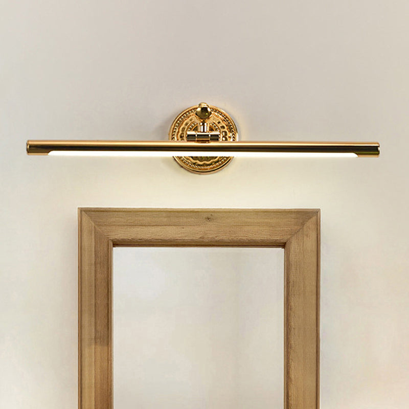 Taavita Linear Metallic Washbasin Wall Light in Modernist Style 16 "/21.5" Width, LED - Brass/Gold Finish - Wall Mount Above Mirror