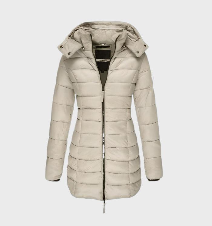 Women’s Long Quilted Hooded Coat | Soft Lining & Insulated Warmth | Durable Fabric | Comfortable Fit