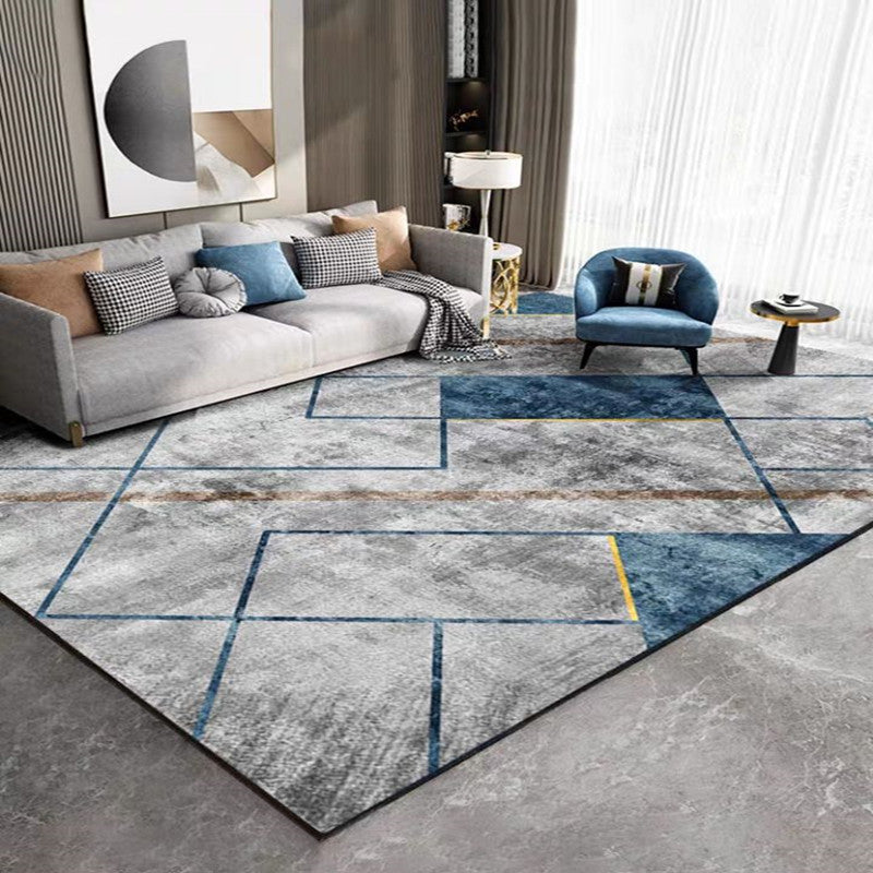 Nordic Living Room Rug Multicolored Geometric Printed Indoor Rug Anti-Slip Backing Pet Friendly Area Carpet Clearhalo 'Area Rug' 'Modern' 'Rugs' Rug' 2463286