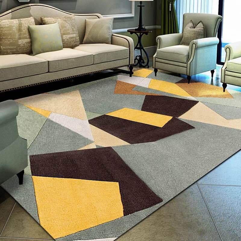 Nordic Living Room Rug Multicolored Geometric Printed Indoor Rug Anti-Slip Backing Pet Friendly Area Carpet Clearhalo 'Area Rug' 'Modern' 'Rugs' Rug' 2463287