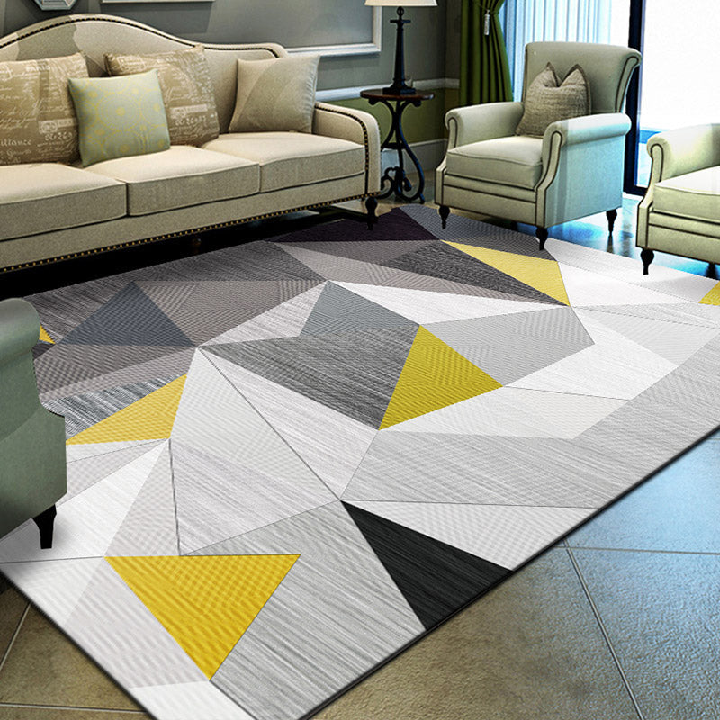 Relaxing Living Room Rug Multi Color Geometric Pattern Area Carpet Polypropylene Non-Slip Backing Washable Area Rug Pink Clearhalo 'Area Rug' 'Modern' 'Rugs' Rug' 2463767