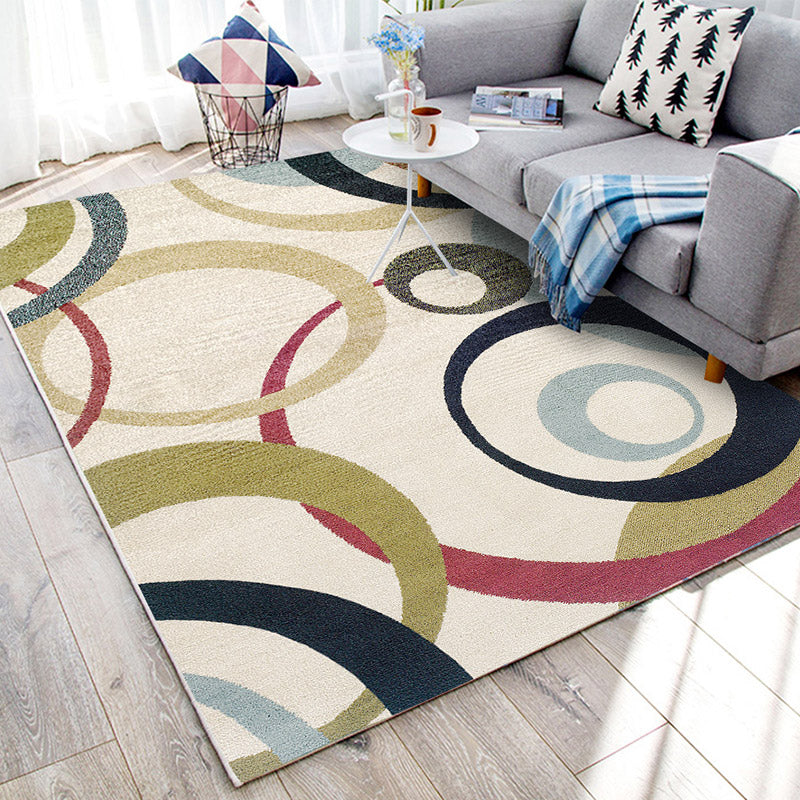 Relaxing Living Room Rug Multi Color Geometric Pattern Area Carpet Polypropylene Non-Slip Backing Washable Area Rug Red Brown Clearhalo 'Area Rug' 'Modern' 'Rugs' Rug' 2463766