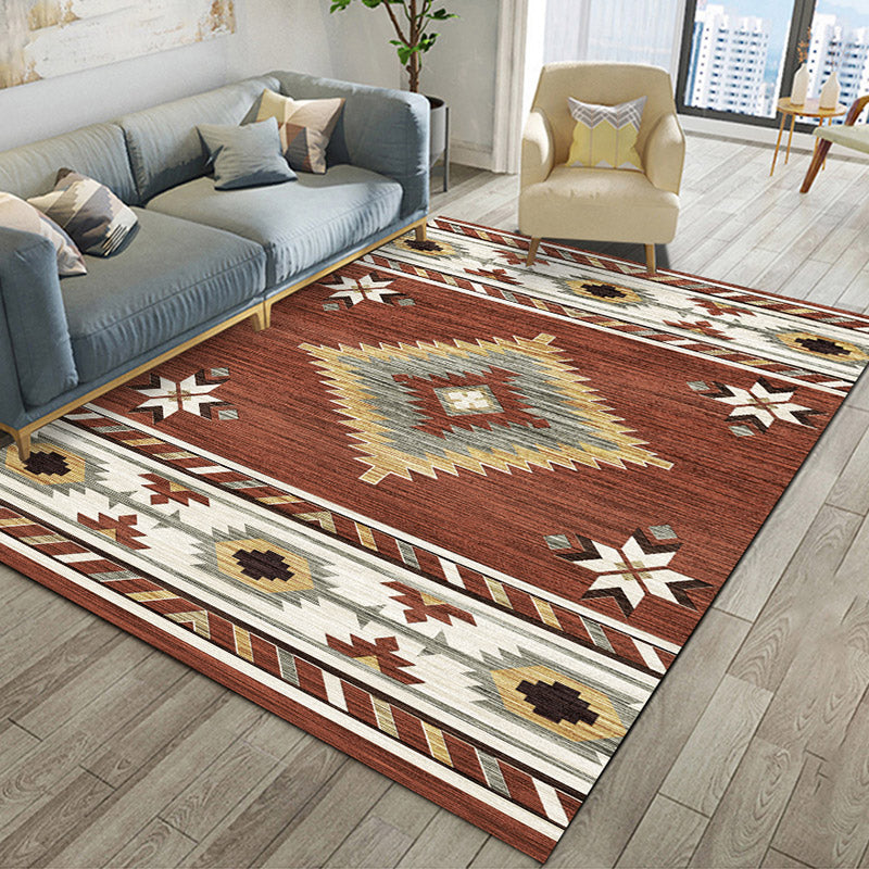 Relaxing Living Room Rug Multi Color Geometric Pattern Area Carpet Polypropylene Non-Slip Backing Washable Area Rug Gray-Yellow Clearhalo 'Area Rug' 'Modern' 'Rugs' Rug' 2463760