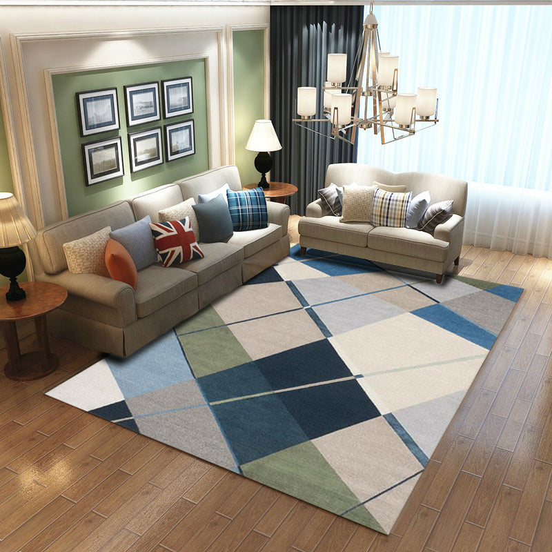 Relaxing Living Room Rug Multi Color Geometric Pattern Area Carpet Polypropylene Non-Slip Backing Washable Area Rug Dark Gray Clearhalo 'Area Rug' 'Modern' 'Rugs' Rug' 2463770