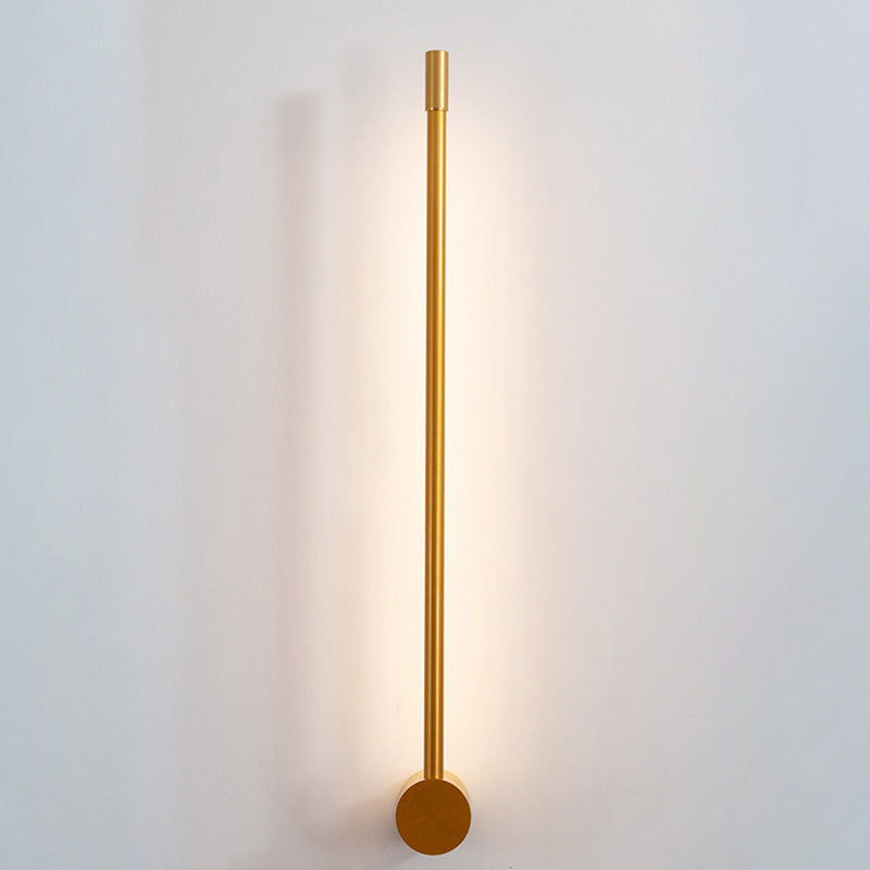 Slim Rod Stairs Sconce Lamp Aluminum Minimalist LED Wall Mounted Lighting Fixture Black 57" Clearhalo 'Cast Iron' 'Glass' 'Industrial' 'Modern wall lights' 'Modern' 'Tiffany' 'Traditional wall lights' 'Wall Lamps & Sconces' 'Wall Lights' Lighting' 2466403