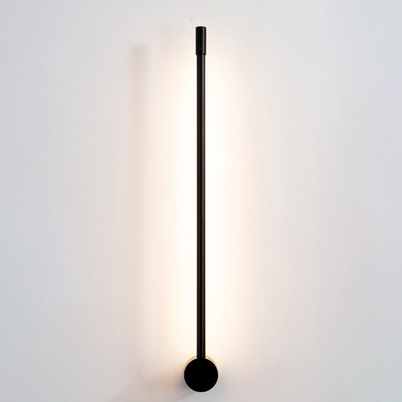 Slim Rod Stairs Sconce Lamp Aluminum Minimalist LED Wall Mounted Lighting Fixture Black 31.5" Clearhalo 'Cast Iron' 'Glass' 'Industrial' 'Modern wall lights' 'Modern' 'Tiffany' 'Traditional wall lights' 'Wall Lamps & Sconces' 'Wall Lights' Lighting' 2466395