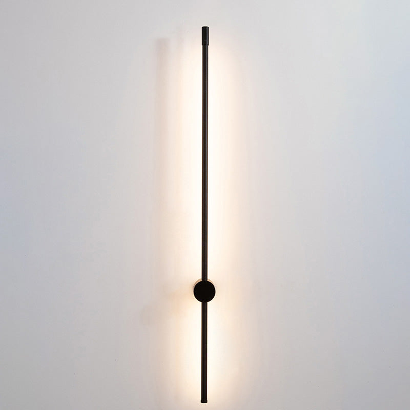 Slim Rod Stairs Sconce Lamp Aluminum Minimalist LED Wall Mounted Lighting Fixture Gold 57" Clearhalo 'Cast Iron' 'Glass' 'Industrial' 'Modern wall lights' 'Modern' 'Tiffany' 'Traditional wall lights' 'Wall Lamps & Sconces' 'Wall Lights' Lighting' 2466386