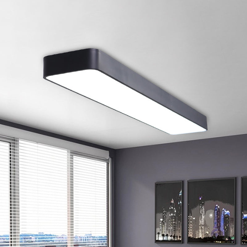 Taavita LED Aluminum Flush Mount Lamp Simple Rectangular Ceiling Light Fixture for Office