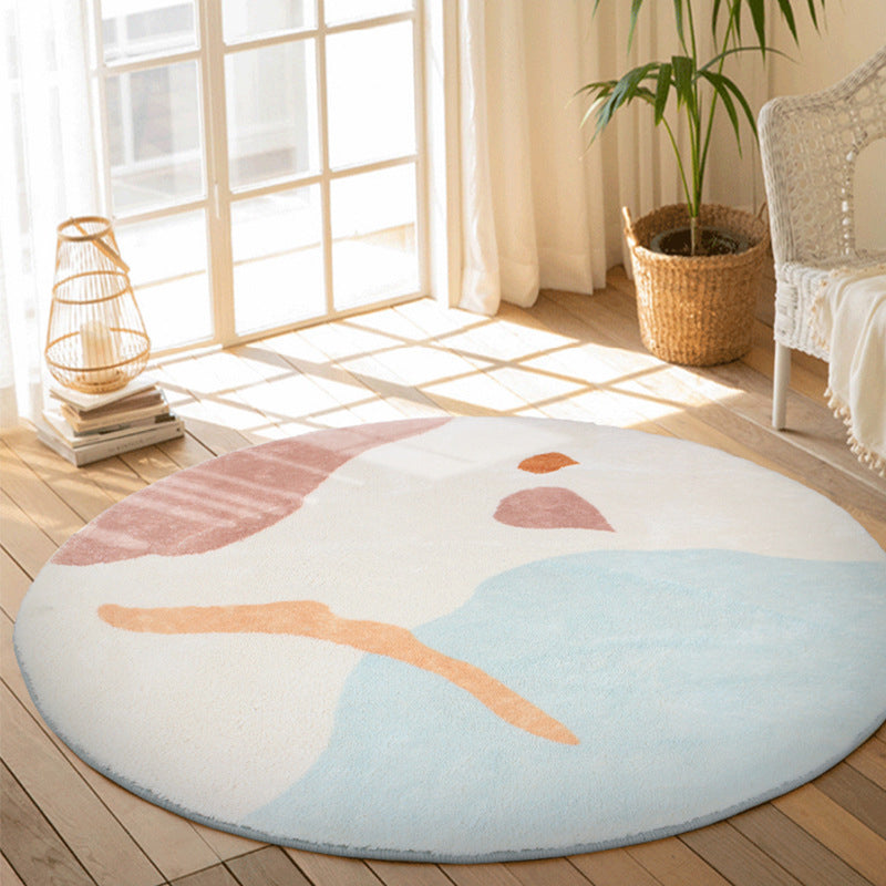 Multi-Color Nordic Rug Polypropylene Stripe Patterned Area Carpet Non-Slip Backing Pet Friendly Indoor Rug for Living Room Light Camel Clearhalo 'Area Rug' 'Rug' 2480624
