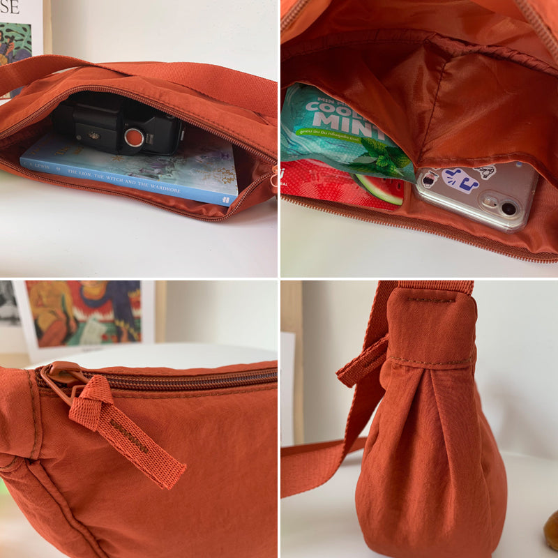 Crescent-shaped Crossbody Bag | Durable Polyester | Adjustable Strap | Compact & Organized Storage