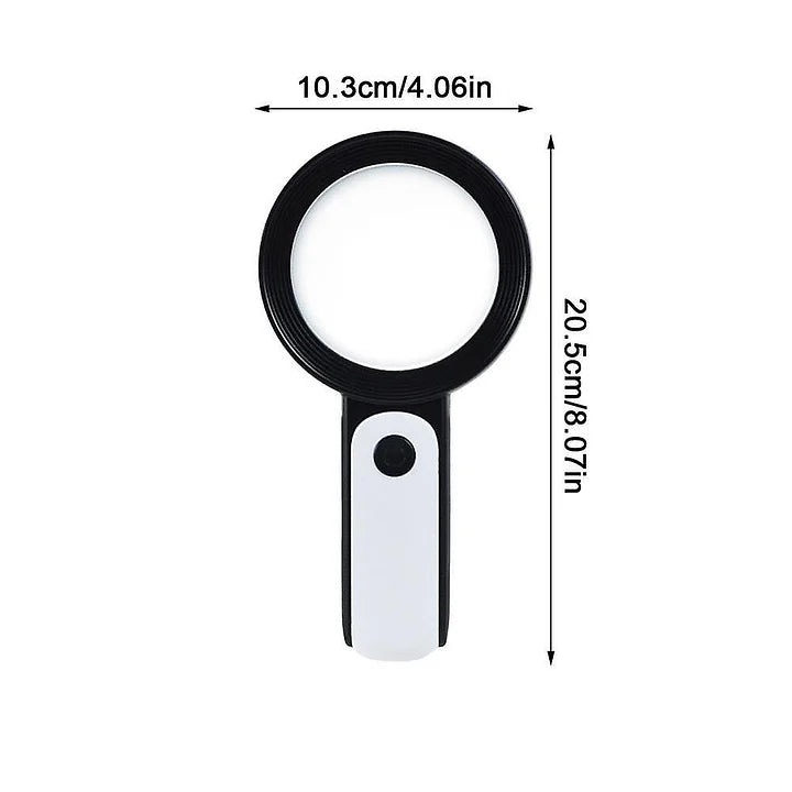 CrystalClear 30X Portable Magnifier for Enhanced Reading Ease