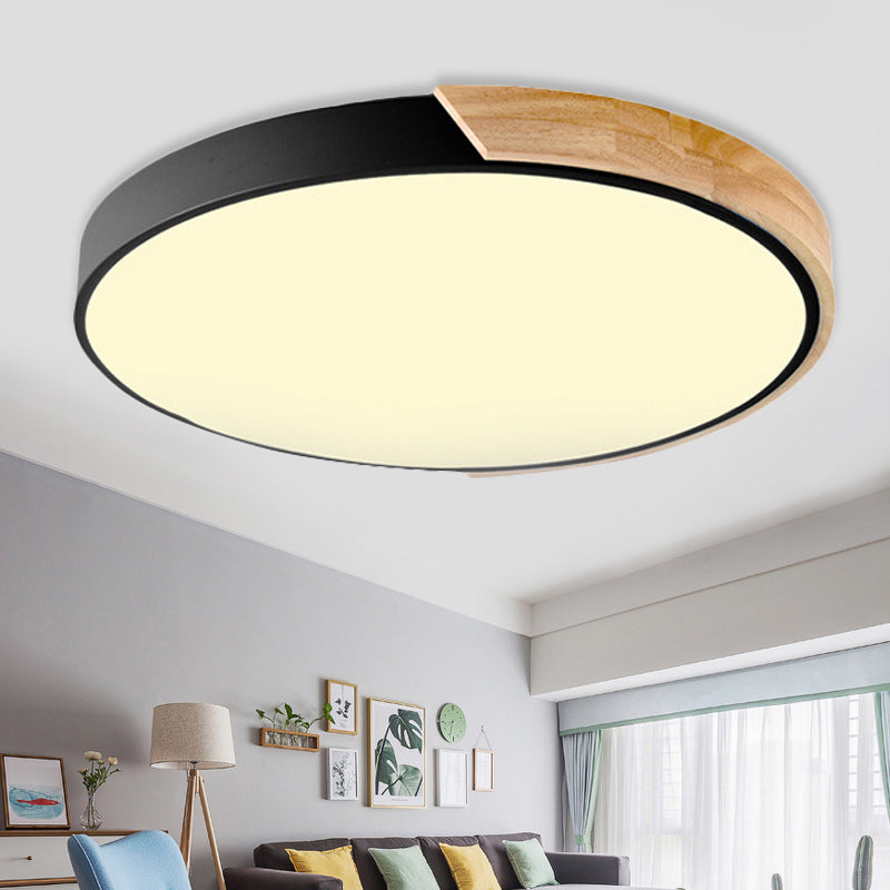 Macaron Loft Circle Flush Ceiling Light Acrylic LED Ceiling Lamp for Kindergarten White Clearhalo 'Ceiling Lights' 'Close To Ceiling Lights' 'Close to ceiling' 'Flush mount' Lighting' 192152