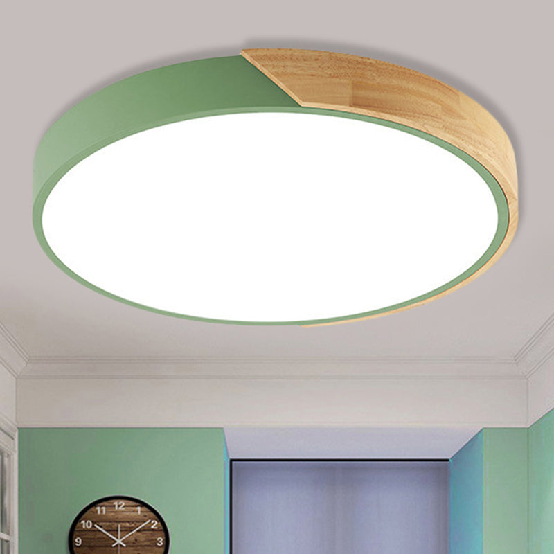Macaron Loft Circle Flush Ceiling Light Acrylic LED Ceiling Lamp for Kindergarten Clearhalo 'Ceiling Lights' 'Close To Ceiling Lights' 'Close to ceiling' 'Flush mount' Lighting' 192166