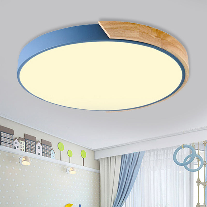 Taavita Circle Flushmount Ceiling Light Acrylic LED Ceiling Lamp for Kindergarten