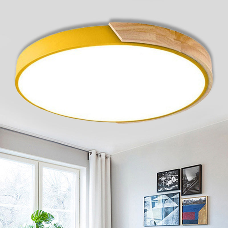 Taavita Circle Flushmount Ceiling Light Acrylic LED Ceiling Lamp for Kindergarten