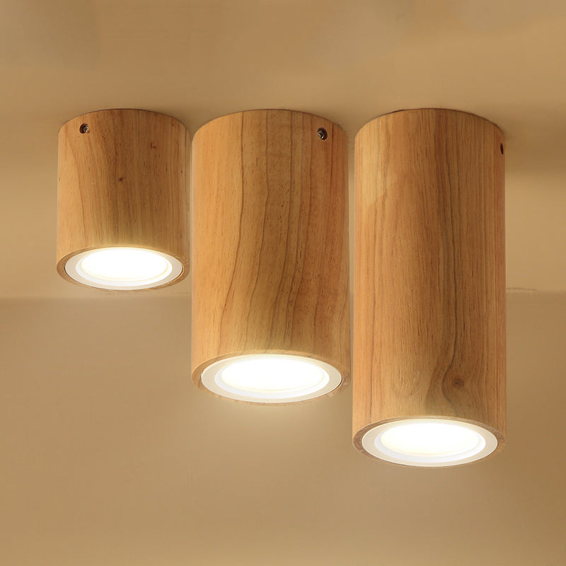 Taavita Down Light Asian Style Flush Mount Light in Beige for Dining Room