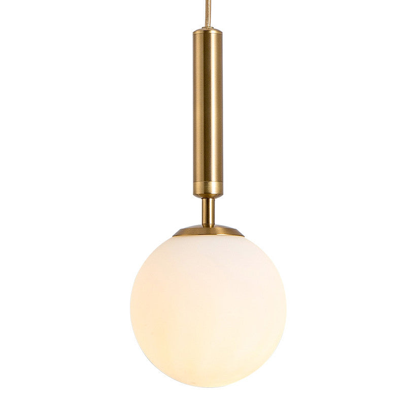 Taavita Modern White Glass Globe Hanging Ceiling Light Pendant Lamp for Bedroom