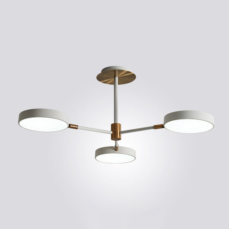 Round Ceiling Chandelier Ultra-Contemporary Metal Hanging Ceiling Lights for Living Room 6 Black Clearhalo 'Ceiling Lights' 'Chandeliers' 'Modern Chandeliers' 'Modern' Lighting' 2562873