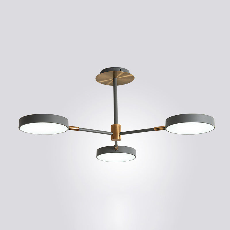 Round Ceiling Chandelier Ultra-Contemporary Metal Hanging Ceiling Lights for Living Room 6 Green Clearhalo 'Ceiling Lights' 'Chandeliers' 'Modern Chandeliers' 'Modern' Lighting' 2562872