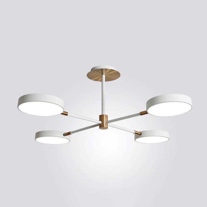 Round Ceiling Chandelier Ultra-Contemporary Metal Hanging Ceiling Lights for Living Room 8 Black Clearhalo 'Ceiling Lights' 'Chandeliers' 'Modern Chandeliers' 'Modern' Lighting' 2562877