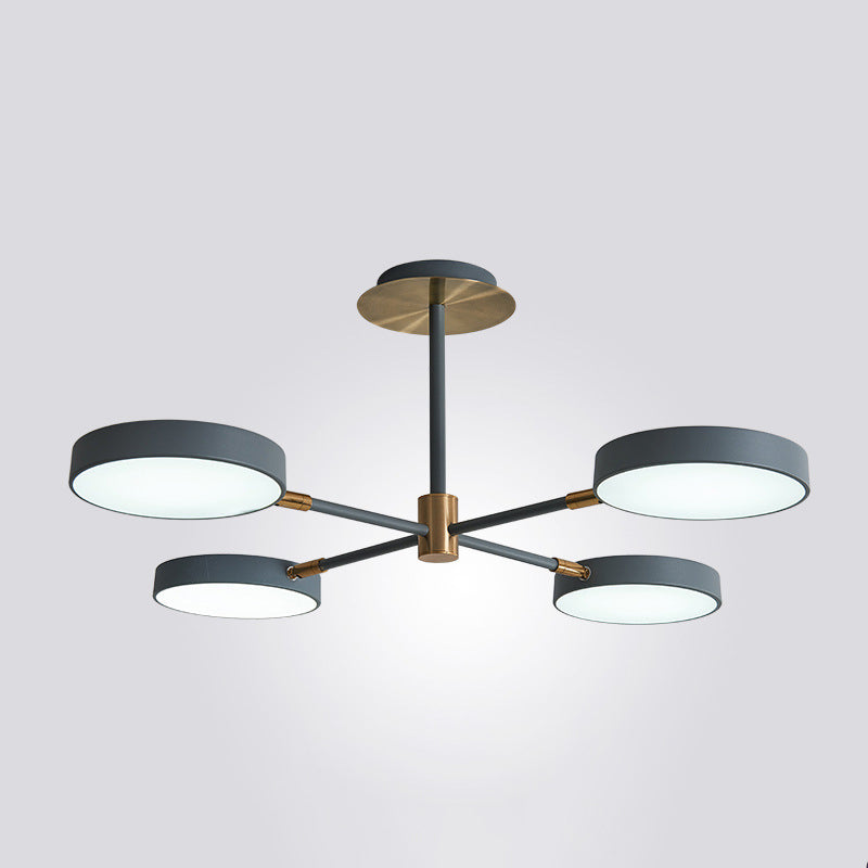 Round Ceiling Chandelier Ultra-Contemporary Metal Hanging Ceiling Lights for Living Room 3 White Clearhalo 'Ceiling Lights' 'Chandeliers' 'Modern Chandeliers' 'Modern' Lighting' 2562854