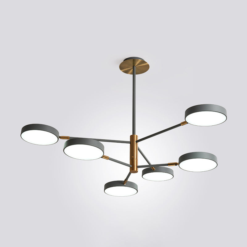 Round Ceiling Chandelier Ultra-Contemporary Metal Hanging Ceiling Lights for Living Room Clearhalo 'Ceiling Lights' 'Chandeliers' 'Modern Chandeliers' 'Modern' Lighting' 2562859