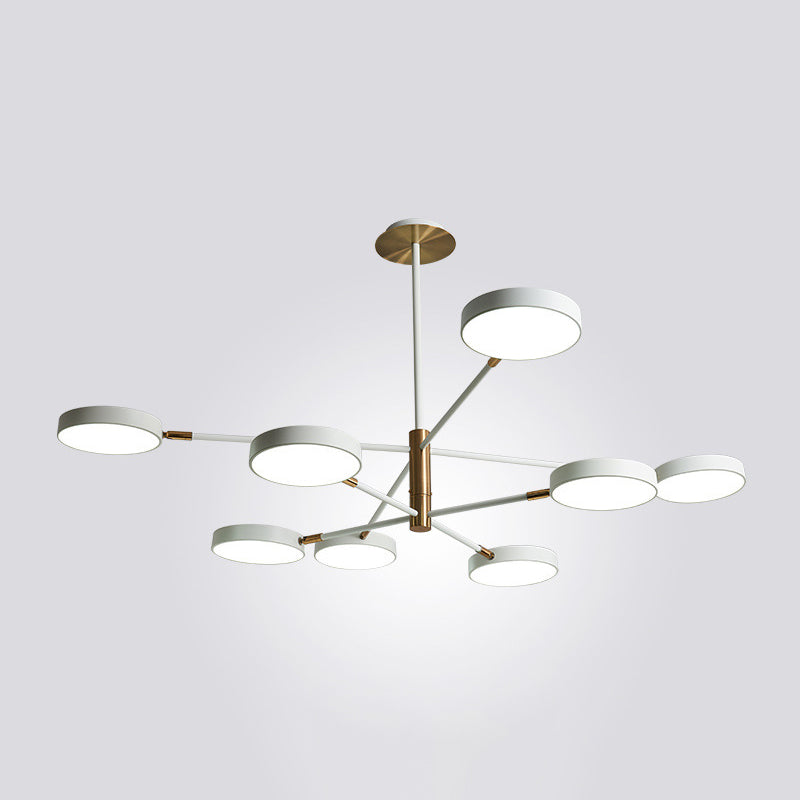 Round Ceiling Chandelier Ultra-Contemporary Metal Hanging Ceiling Lights for Living Room 3 Green Clearhalo 'Ceiling Lights' 'Chandeliers' 'Modern Chandeliers' 'Modern' Lighting' 2562857