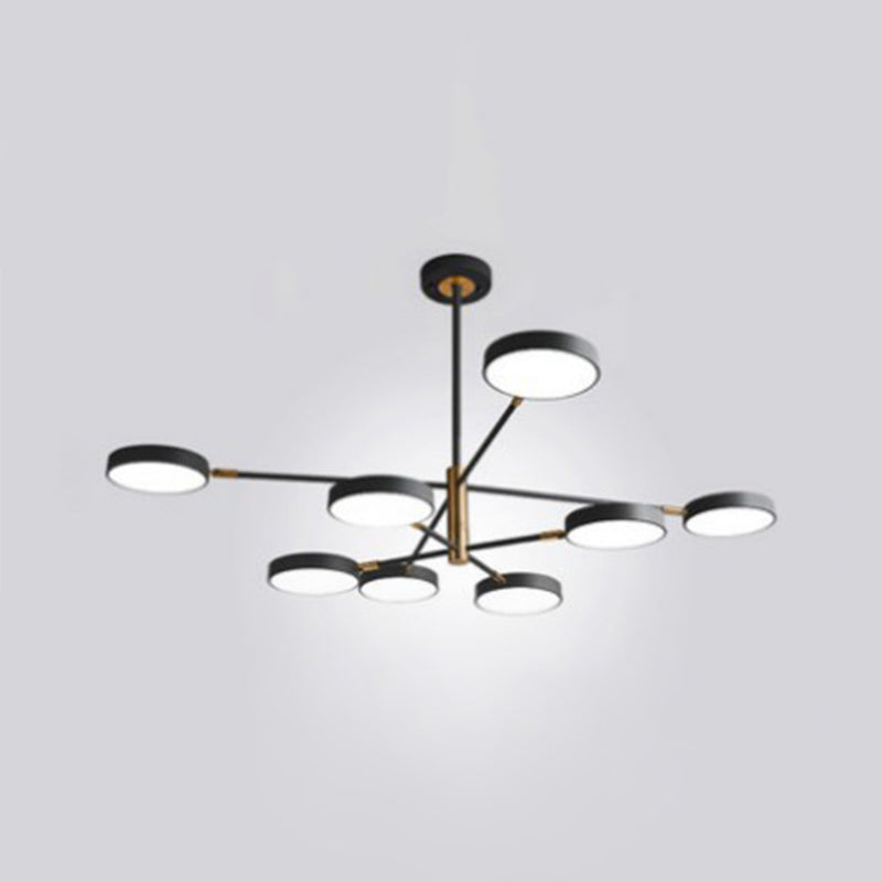 Round Ceiling Chandelier Ultra-Contemporary Metal Hanging Ceiling Lights for Living Room 3 Grey Clearhalo 'Ceiling Lights' 'Chandeliers' 'Modern Chandeliers' 'Modern' Lighting' 2562856