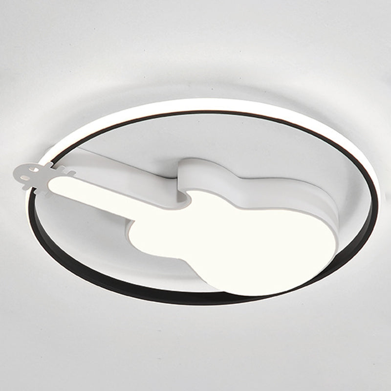 Guitar Flush Mount Ceiling Light 1 Light Metal Creative Flush Mount Ceiling Light for Bedroom Clearhalo 'Ceiling Lights' 'Close To Ceiling Lights' 'Close to ceiling' 'Flush mount' Lighting' 2589259