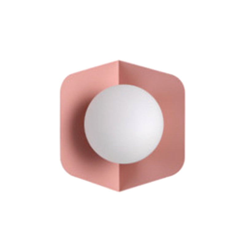 Macaroon Metal Sconce Indoor Decoration Nordic Modern Style LED Light Clearhalo 'Wall Lamps & Sconces' 'Wall Lights' Lighting' 2594623