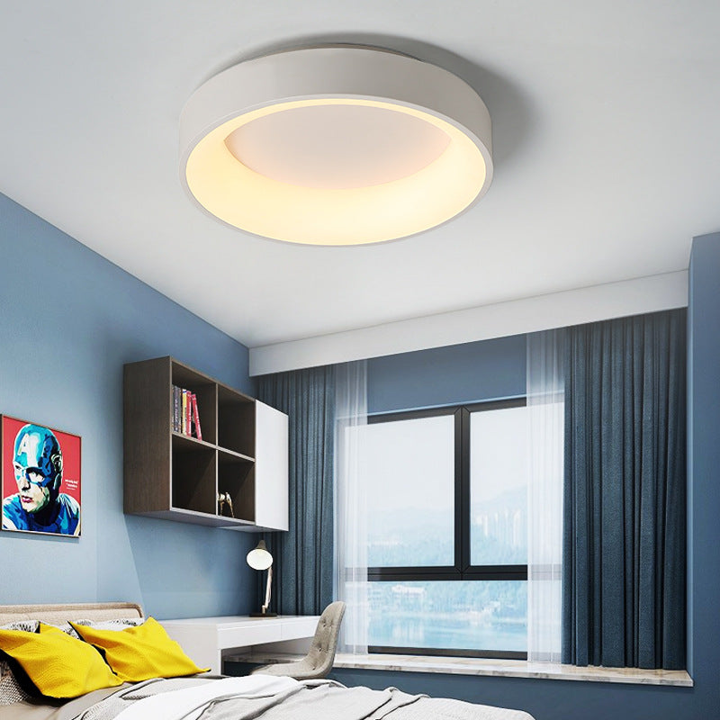 Modern Style Circle Close To Ceiling Lighting Acrylic Bedroom Ceiling Mounted Fixture Grey Clearhalo 'Ceiling Lights' 'Close To Ceiling Lights' 'Lighting' 2604437