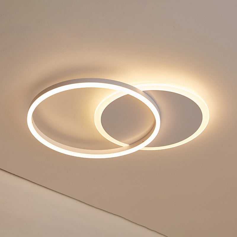 Circle Flush Mount Light Fixtures Ultra-Contemporary Metal Ceiling Light Fixtures for Living Room Clearhalo 'Ceiling Lights' 'Close To Ceiling Lights' 'Lighting' 2605627