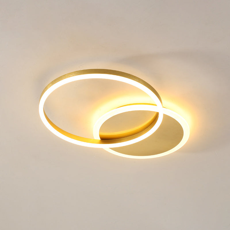 Circle Flush Mount Light Fixtures Ultra-Contemporary Metal Ceiling Light Fixtures for Living Room Clearhalo 'Ceiling Lights' 'Close To Ceiling Lights' 'Lighting' 2605648