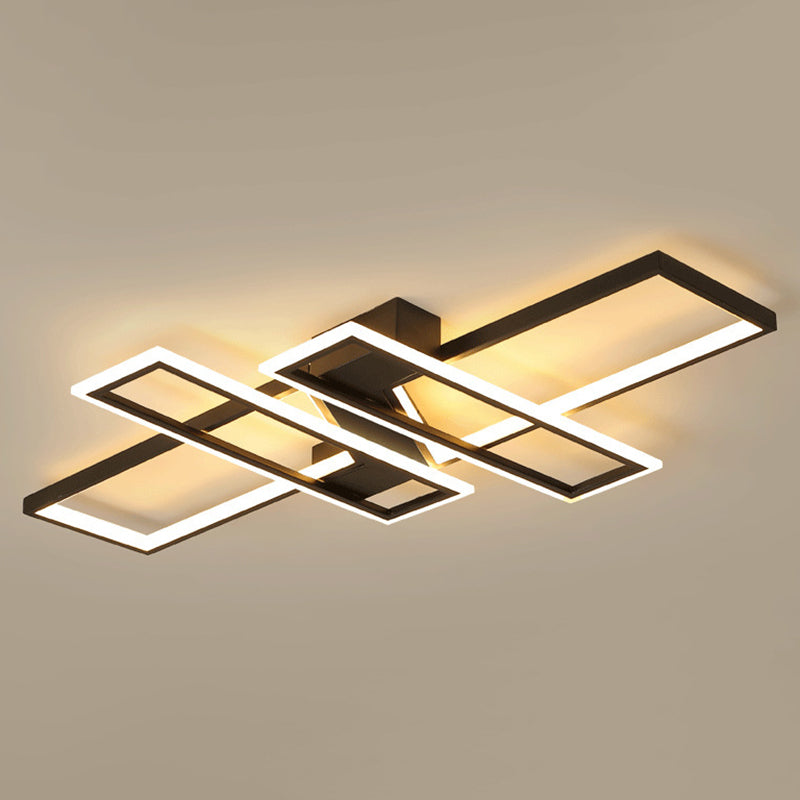 Taavita Contemporary Metal Semi Flush Mount Light Fixture for Living Room Ceiling Light Fixture