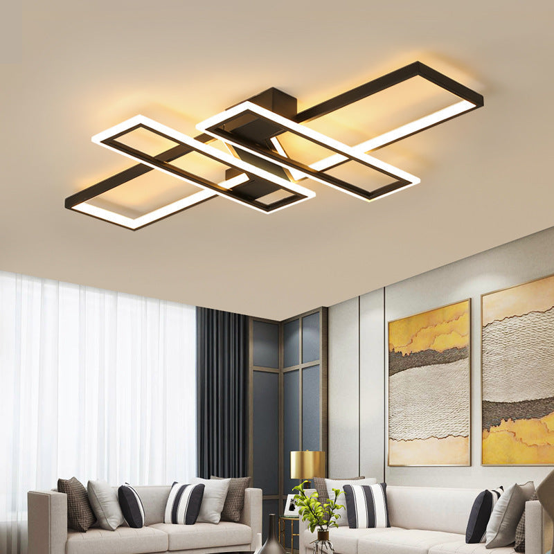 Taavita Contemporary Metal Semi Flush Mount Light Fixture for Living Room Ceiling Light Fixture