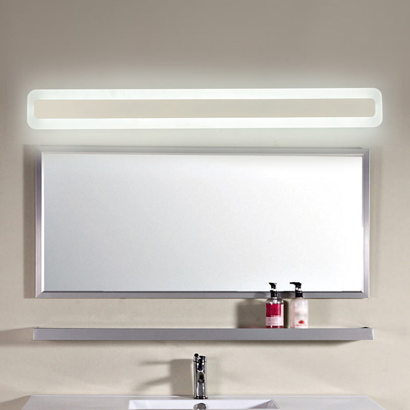 Taavita Rectangular Acrylic LED Wall Mount Light Nordic Waterproof Vanity Wall Lights for Bathroom - Modern Design, Integrated LED, Various Sizes Available