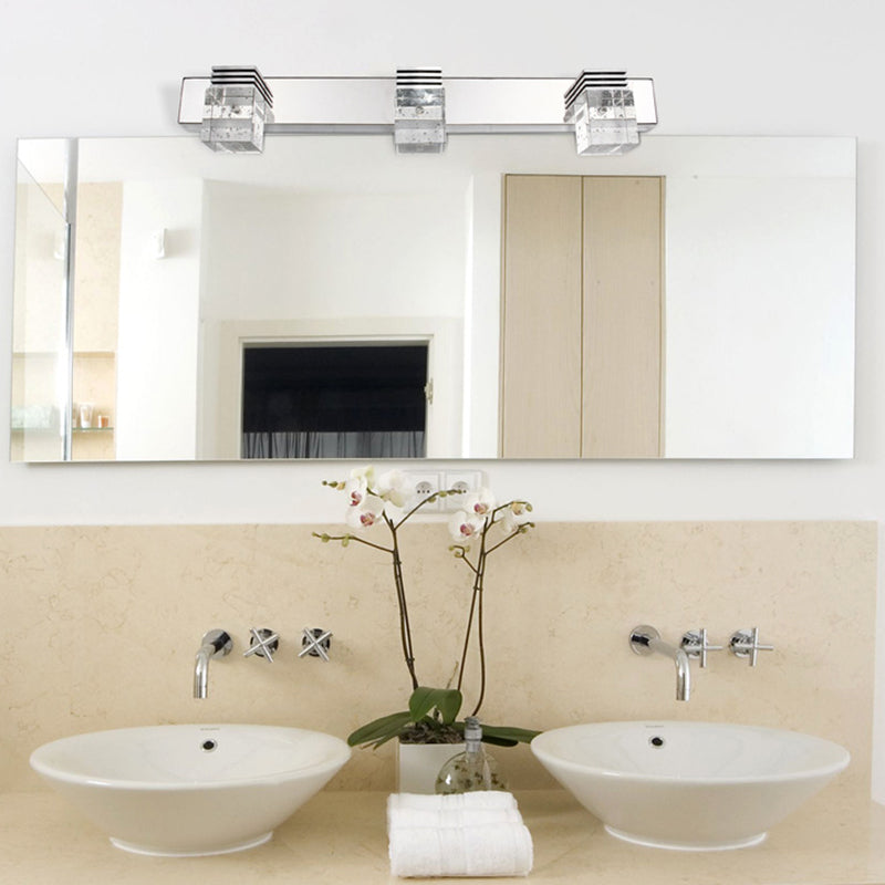 Taavita Vanity Light in Modern Style with Bubble Crystal Shade for Bathroom Wall Lighting