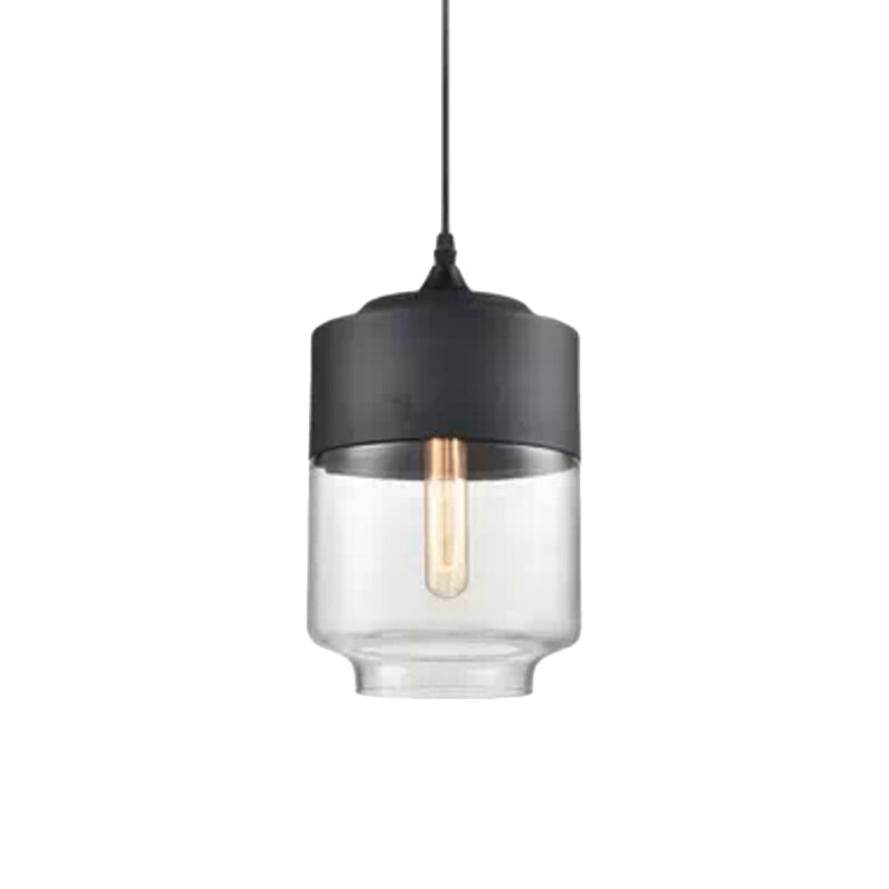 1 Light Pendant Lighting Retro Industrial Style Glass Pendant Ceiling Lights for Restaurant Clearhalo 'Ceiling Lights' 'Pendant Lights' 'Pendants' Lighting' 2617442