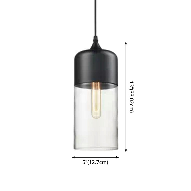 Taavita Pendant Light Retro Industrial Style Clear Amber Glass Pendant Ceiling Lights for the Restaurant