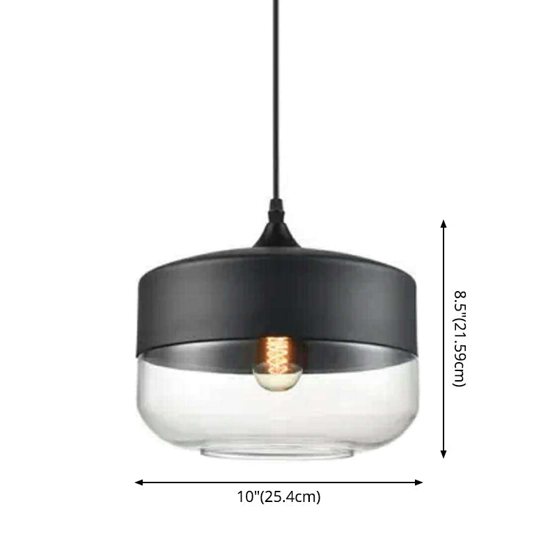Taavita Pendant Light Retro Industrial Style Clear Amber Glass Pendant Ceiling Lights for the Restaurant