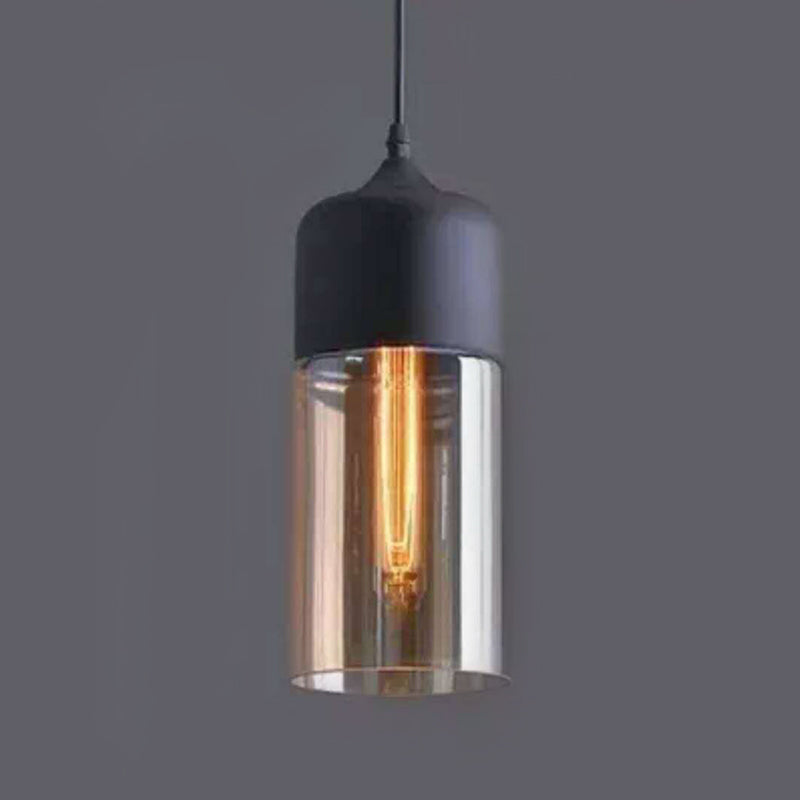 1 Light Pendant Lighting Retro Industrial Style Glass Pendant Ceiling Lights for Restaurant Clearhalo 'Ceiling Lights' 'Pendant Lights' 'Pendants' Lighting' 2617444
