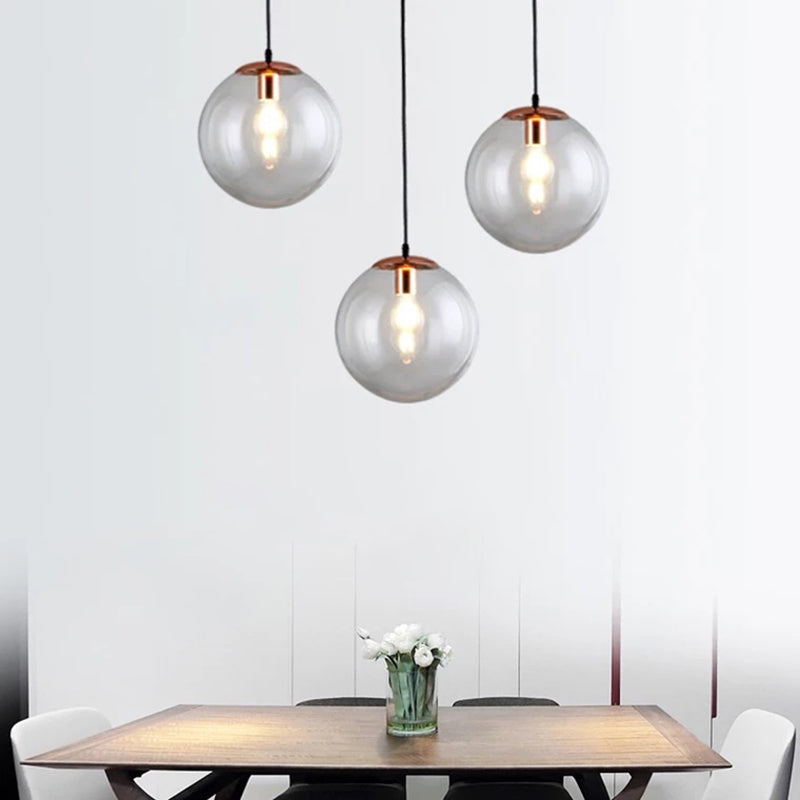 Taavita 1 Light Round Hanging Ceiling Light - Industrial Style Glass Hanging Light Fixtures for Restaurant