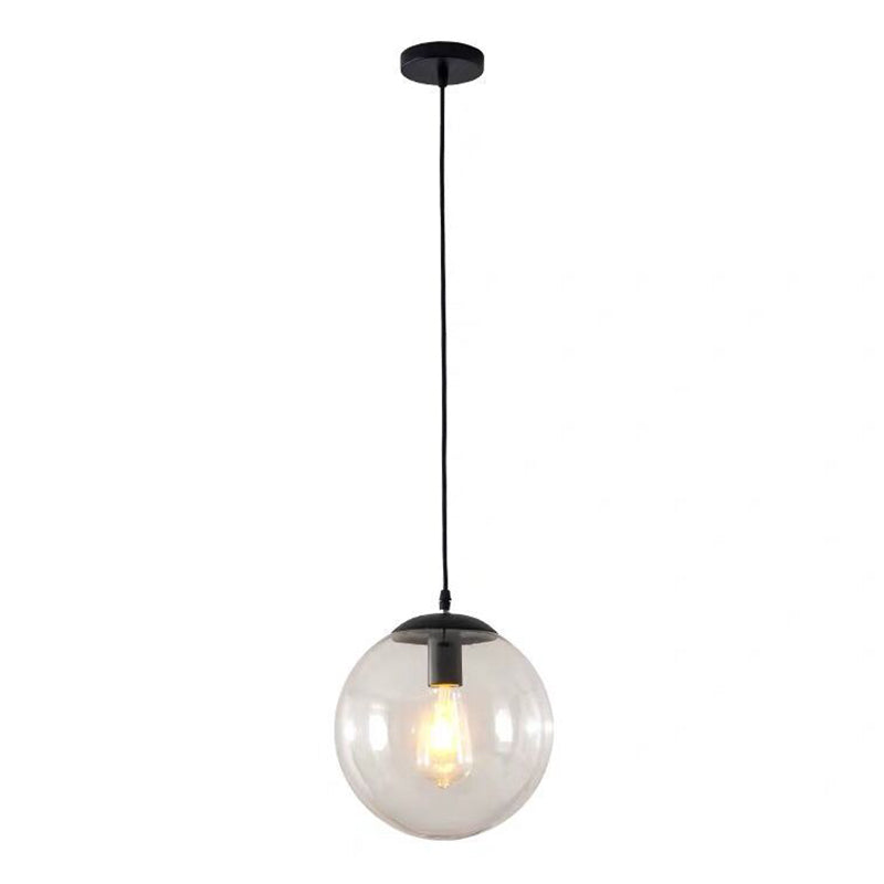 Taavita 1 Light Round Hanging Ceiling Light - Industrial Style Glass Hanging Light Fixtures for Restaurant