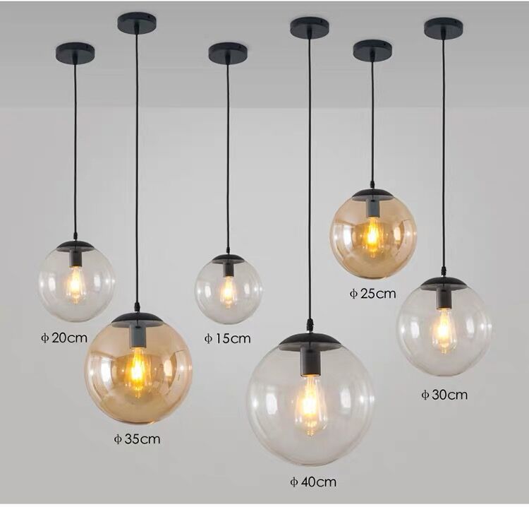 Taavita 1 Light Round Hanging Ceiling Light - Industrial Style Glass Hanging Light Fixtures for Restaurant