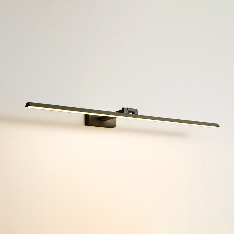 Linear LED Vanity Light Fixtures Modern Minimalist Style Metal Single Vanity Light Clearhalo 'Vanity Lights' 'Wall Lights' Lighting' 2627121